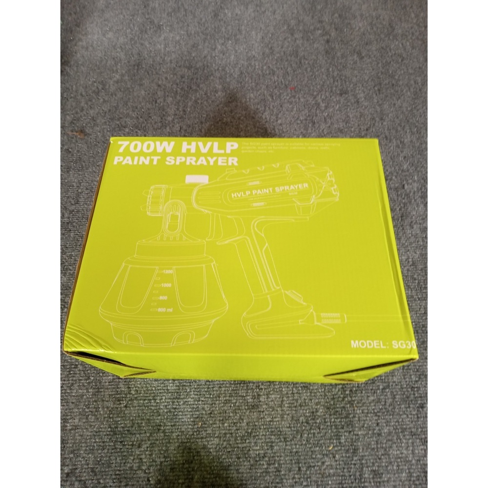 Paint Sprayer HVLP 700W, Electric with 4 Nozzles and 3 Patterns SG30 NIB